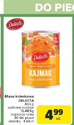 Masa krówkowa kajmak tradycyjny Delecta promocja