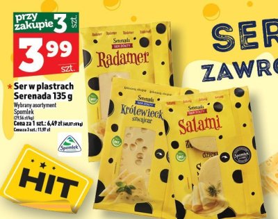 Ser w plastrach Serenada 135 g promocja w TOPAZ