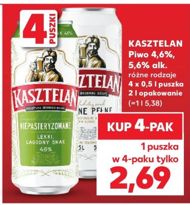 Piwo niepasteryzowane promocja w Kaufland