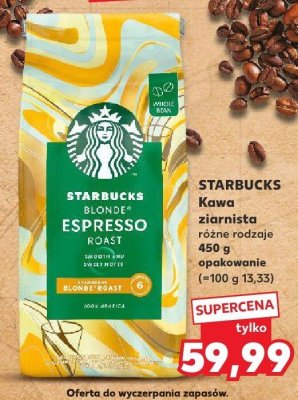 Kawa Starbucks ziarnista różne rodzaje promocja w Kaufland