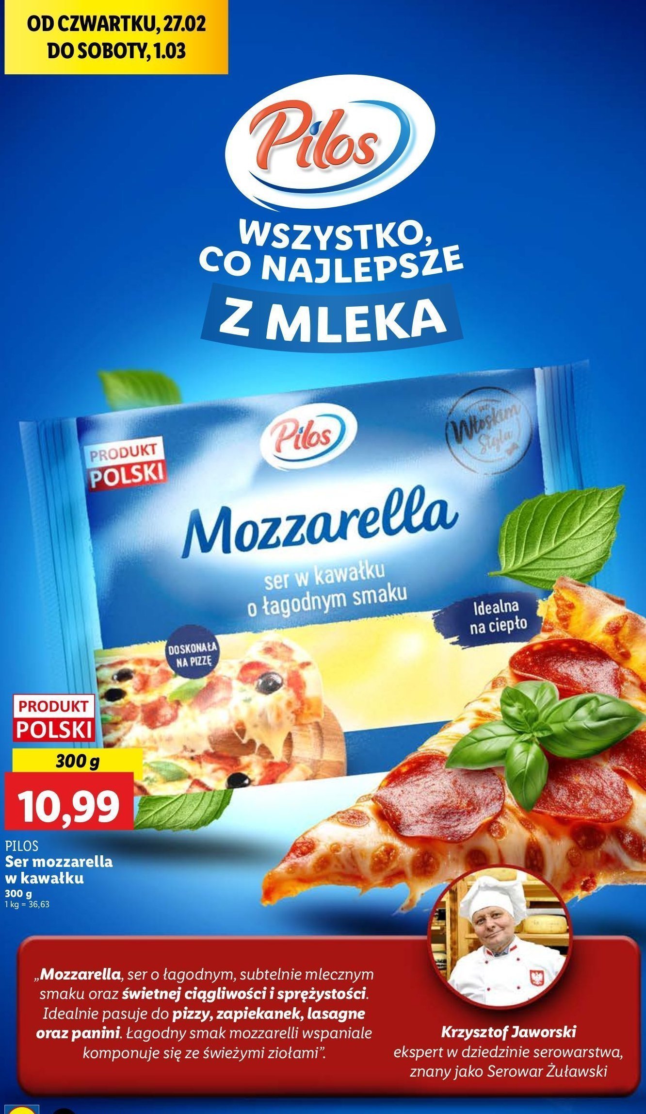 Ser mozzarella Pilos promocja