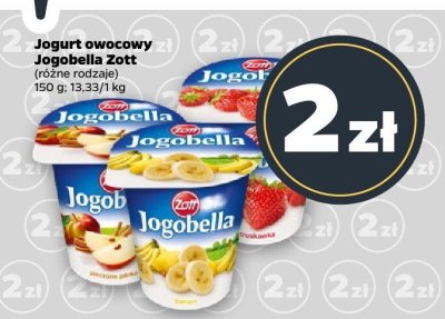 Jogurt owocowy Jogobella Zott różne rodzaje promocja w Netto