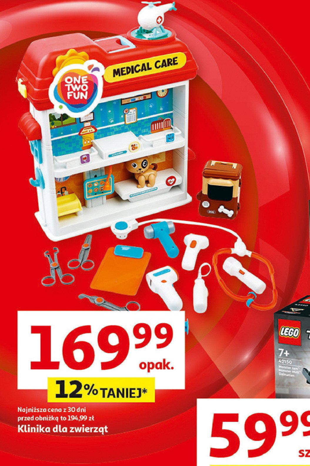 Klinika dla zwierząt One two fun promocja