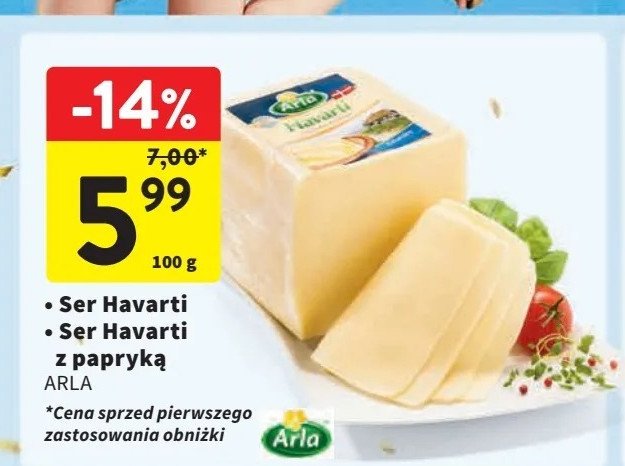 Ser havarti z papryką Arla promocja