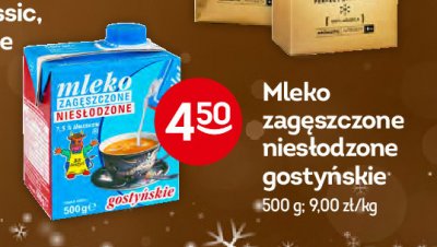 Mleko zagęszczone niesłodzone 7.5 % Gostyń promocja