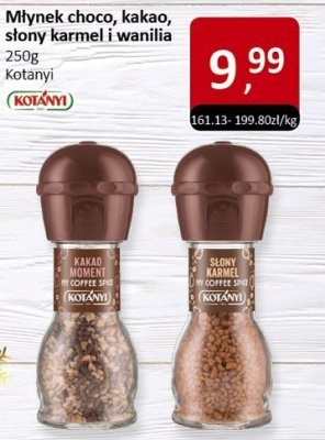 Młynek choco, kakao, słony karmel i wanilia Kotányi promocja w Market Point