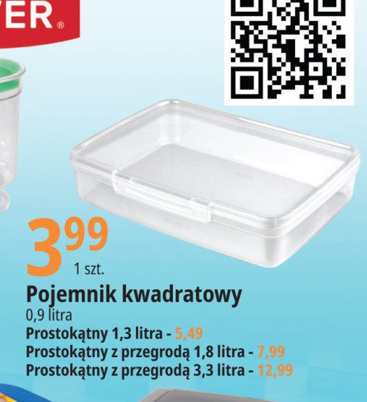 Pojemnik prostok膮tny 1.3 l Curver promocja