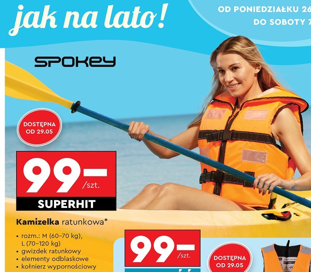 Kamizelka ratunkowa rozm. l Spokey promocja w Biedronka