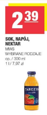 Sok napój nektar Tarczyn promocja w SPAR
