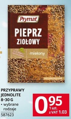 Przyprawy jednorodne Prymat pieprz ziołowy mielony 8-30 g różne rodzaje promocja w Selgros