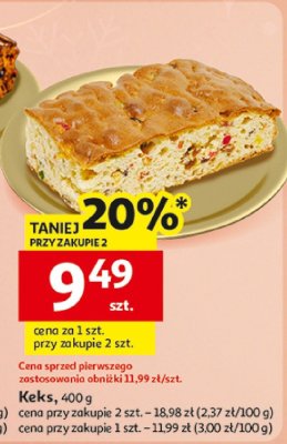 Keks 400 g promocja w Auchan