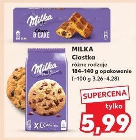 Ciastka z kawałkami czekolady Milka xl cookies promocja