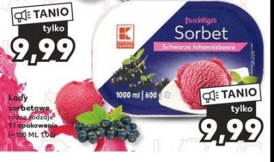Sorbet czarna porzeczka K-classic promocja