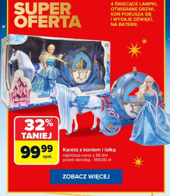 Kareta z koniem i lalką promocja w Carrefour
