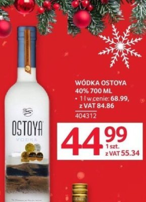 Wódka Ostoya 40% 700 ml promocja w Selgros