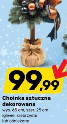 Choinka sztuczna dekorowana promocja w Bricomarche