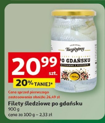 Filety śledziowe po gdańsku promocja w Auchan
