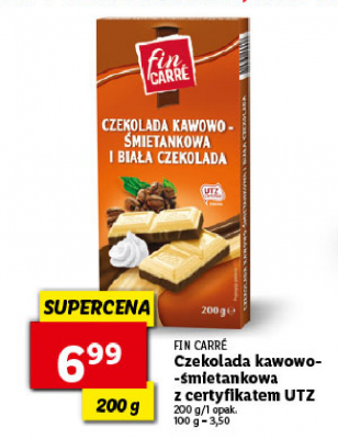 Czekolada kawowo-śmietankowa i biała czekolada Fin carre promocja
