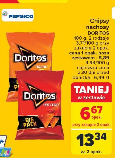 Chipsy nacho Doritos Frito lay doritos promocja w Carrefour Market