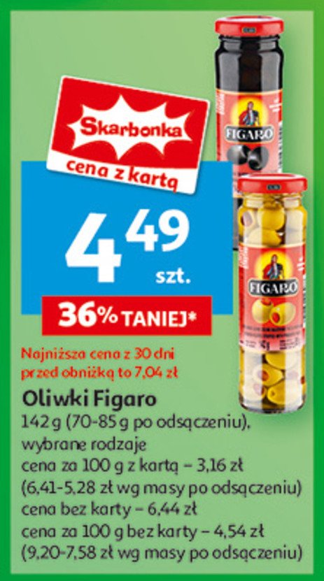 Oliwki zielone z pastą paprykową Figaro promocja w Auchan