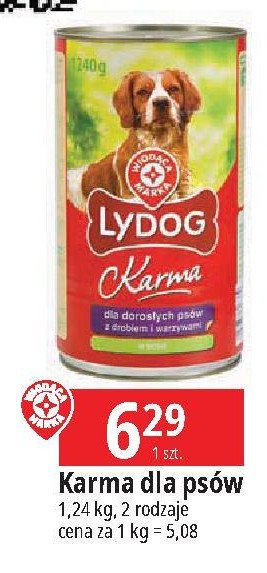 Karma dla psa z drobiem i warzywami Wiod膮ca marka lydog promocja
