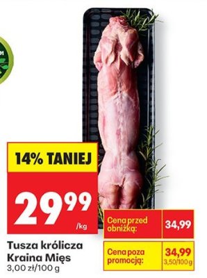 Tusza królicza Kraina Mięs promocja w Biedronka