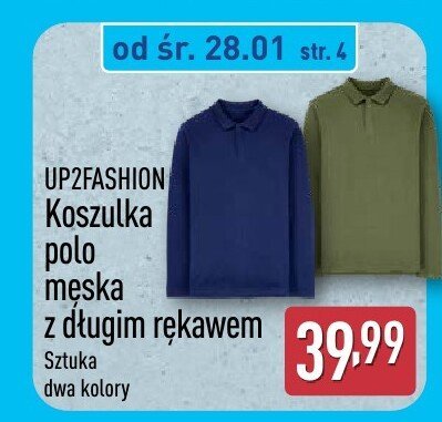 Koszulka polo męska z długim rękawem, dwa kolory promocja w Aldi