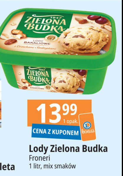 Lody bakaliowe Zielona budka promocja