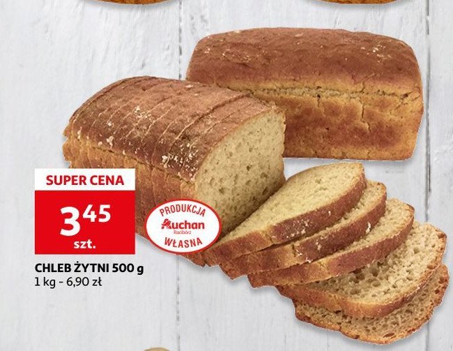 Chleb żytni Auchan promocja