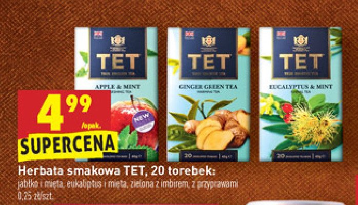 Herbata apple & mint refreshing tea Tet promocja