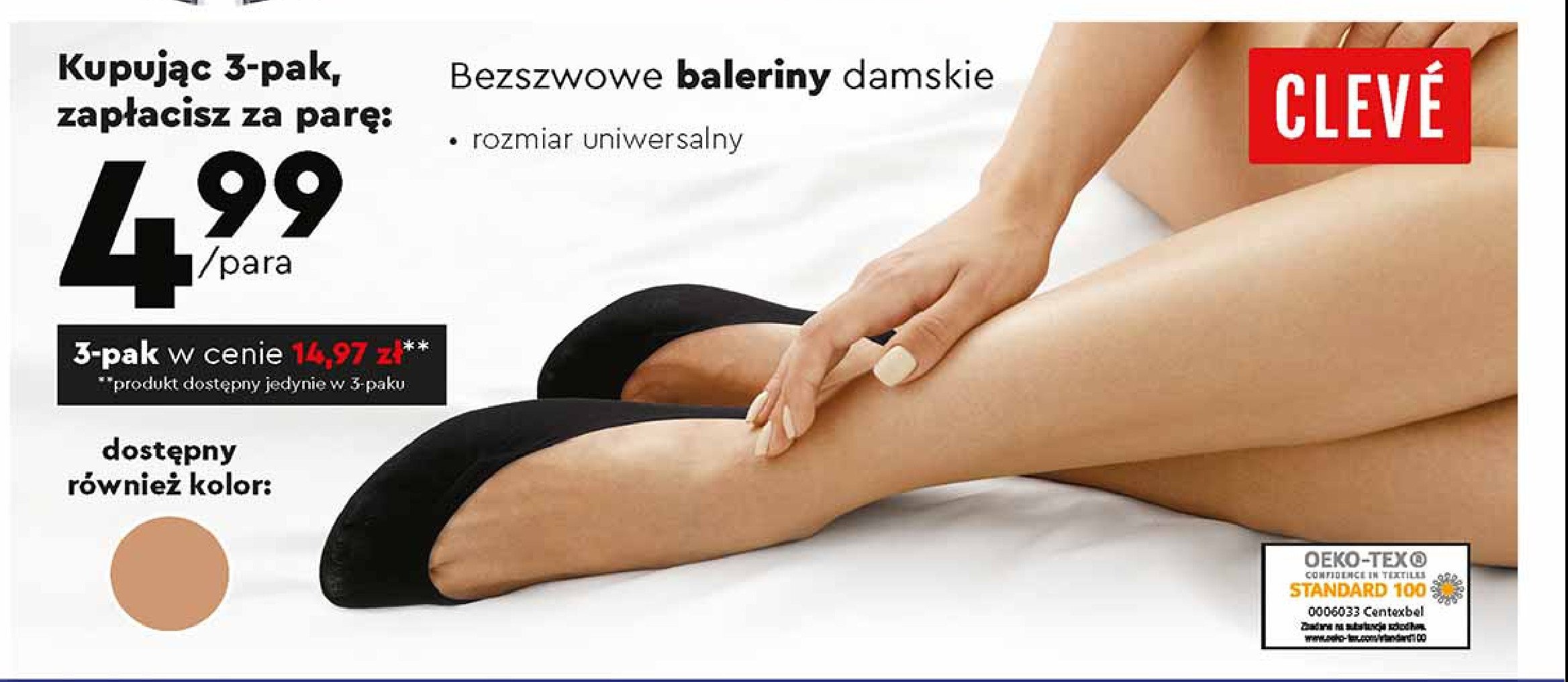 Skarpetki baleriny damskie Cleve promocja