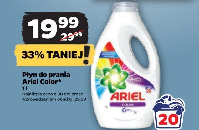 Płyn do prania color Ariel promocja w Netto