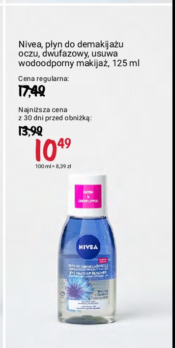 Płyn do demakijażu dwufazowy Nivea visage essentials promocja