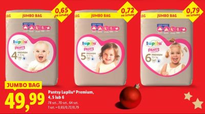 Pantsy Lupilu Premium 4 promocja w Lidl