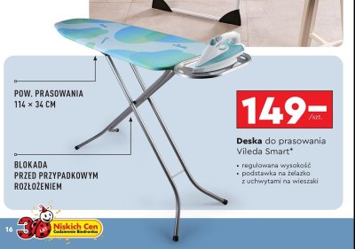 Deska do prasowania smart 114 x 34 cm Vileda promocja