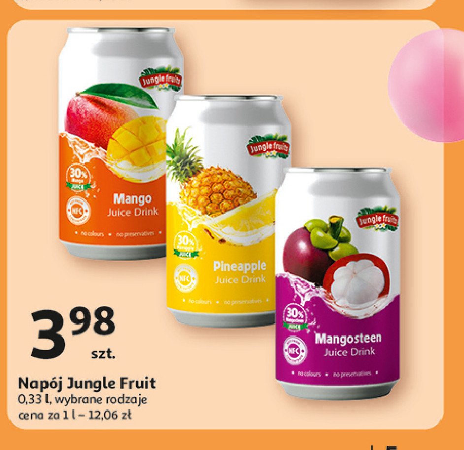 Napój z sokiem z mango Jungle fruits promocja