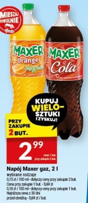 Napój Maxer gaz, 2 l promocja w Twój Market