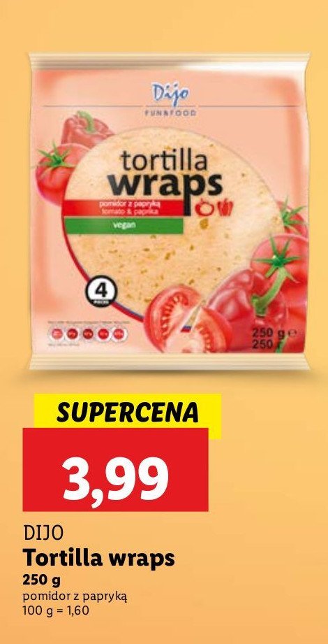 Tortilla pomidorowa Dijo promocja w Lidl
