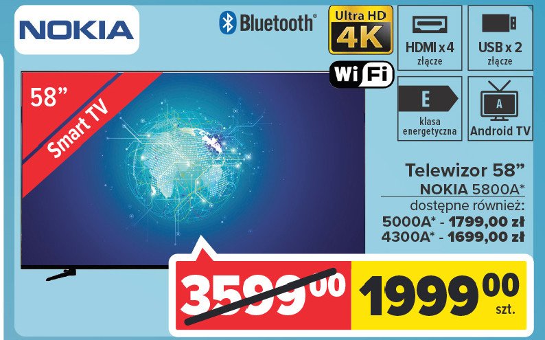 Telewizor 50" 5000a Nokia promocja
