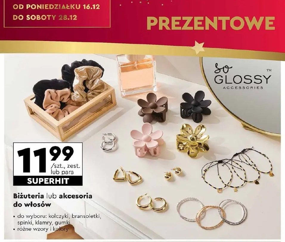 Gumka do włosów Glossy promocja w Biedronka