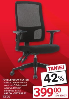 Fotel biurowy EXTER promocja w Selgros