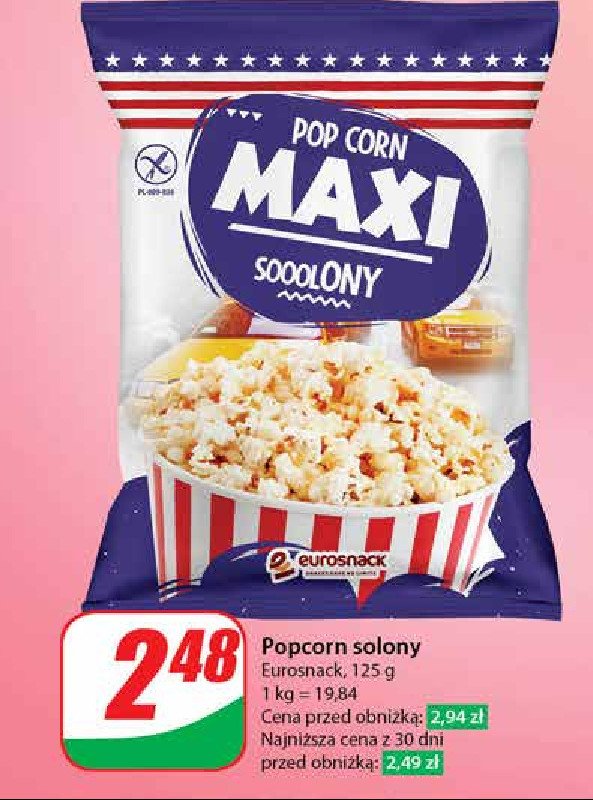 Popcorn solony Eurosnack maxi promocja