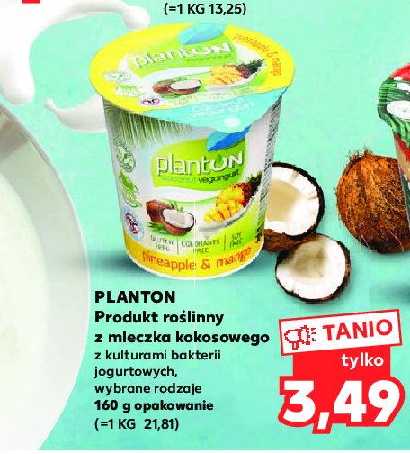 Produkt roślinny z mleczka kokosowego ananas & mango Planton (żywność) promocja