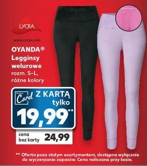 Legginsy welurowe s-l Oyanda promocja