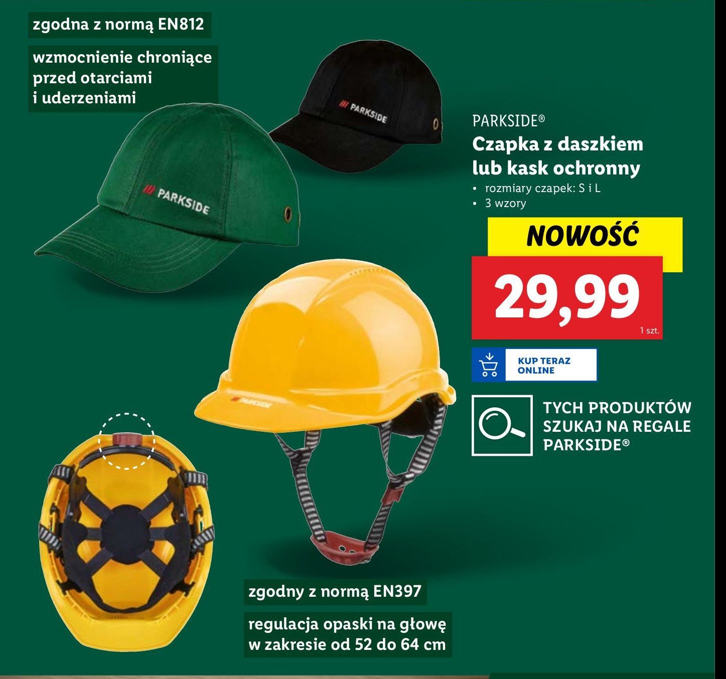 Czapka z daszkiem rozm. s Parkside promocja