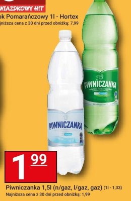 Woda Piwniczanka 1,5l (n/gaz, l/gaz, gaz) promocja w Hitpol