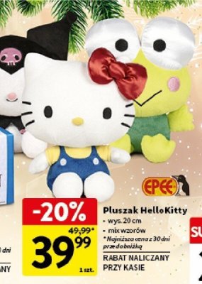 Pluszak HelloKitty wys. 20 cm mix wzorów promocja w Intermarche