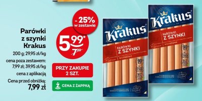 Parówki z szynki Krakus promocja w Żabka