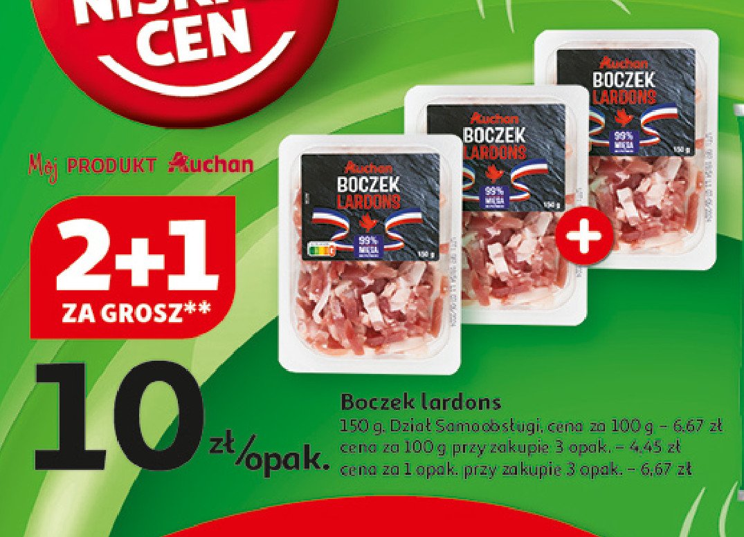 Boczek lardons Auchan promocja