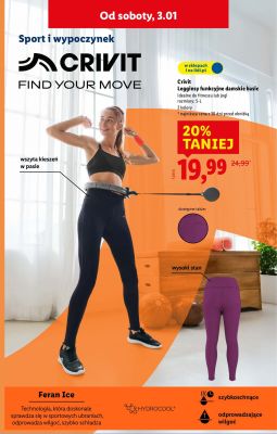 Legginsy funkcyjne damskie basic promocja w Lidl